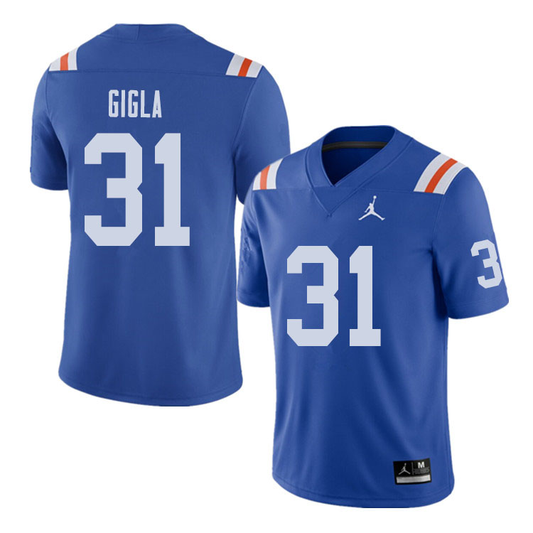 Jordan Brand Men #31 Anthony Gigla Florida Gators Throwback Alternate College Football Jerseys Sale-